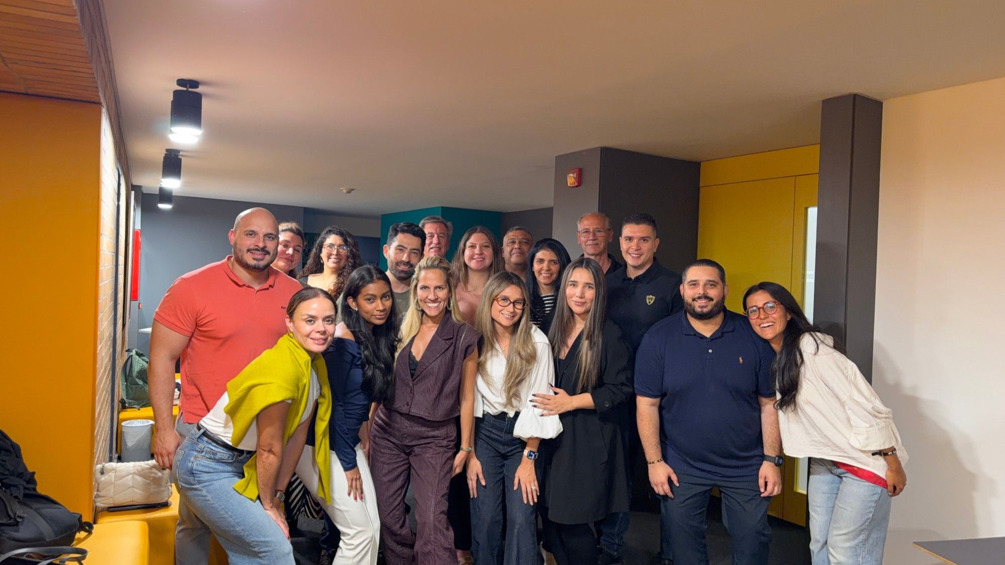 The Roads team together at the office