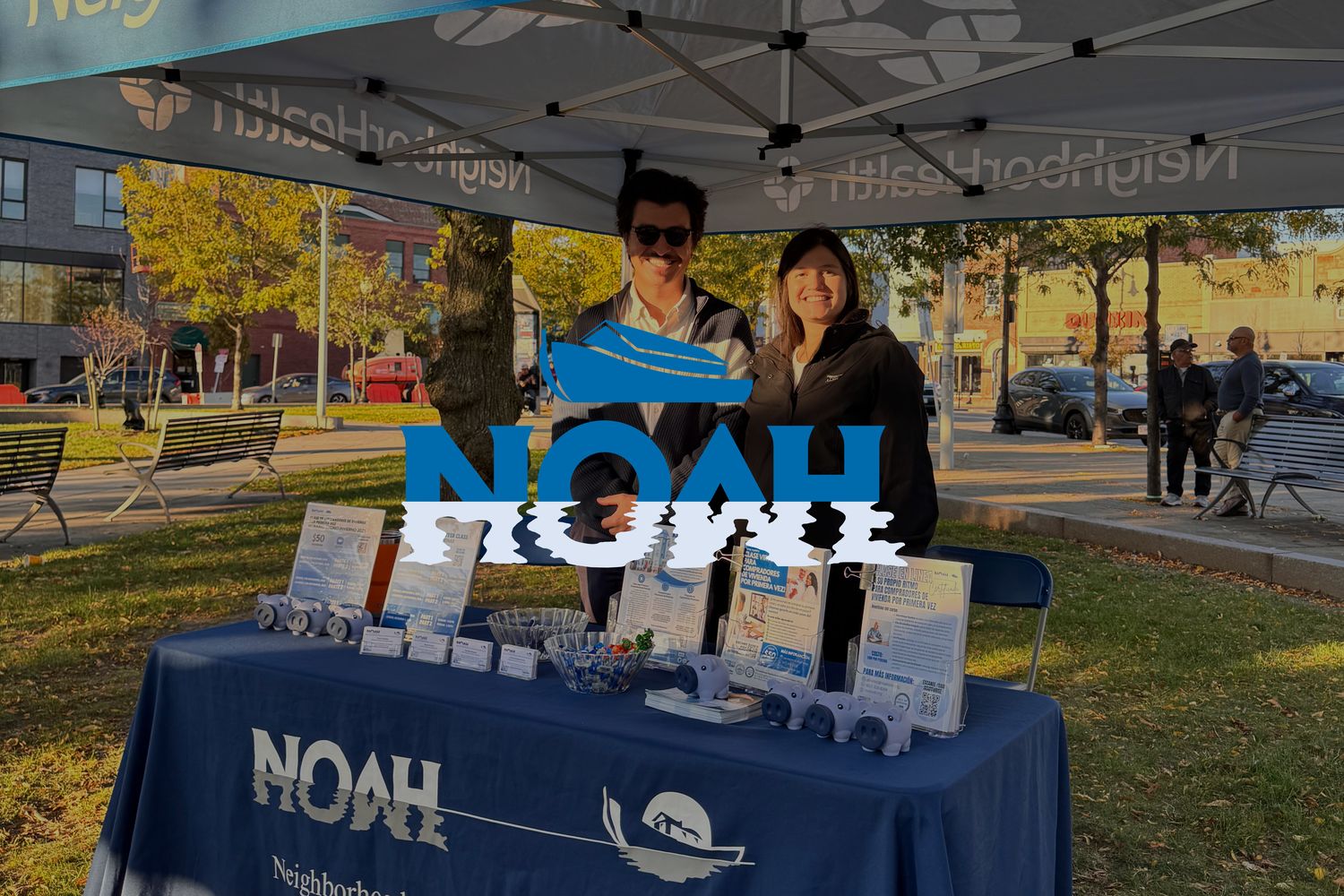 NOAH, Neighborhood of Affordable Housing, at a community outreach table