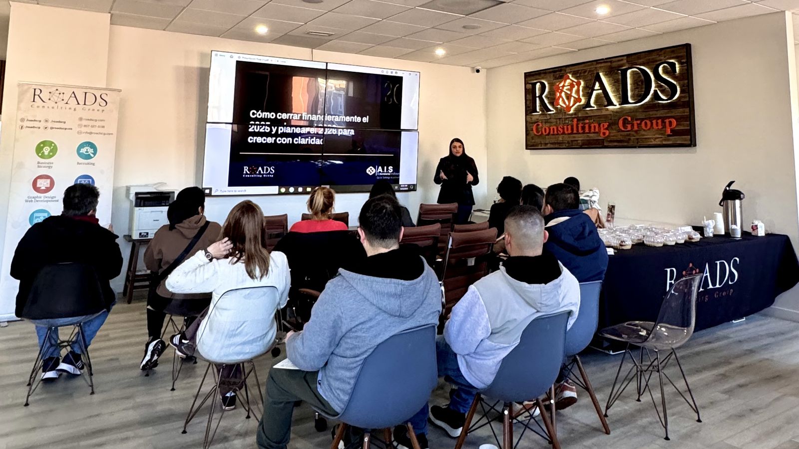 Entrepreneurs at a free Roads business workshop in East Boston